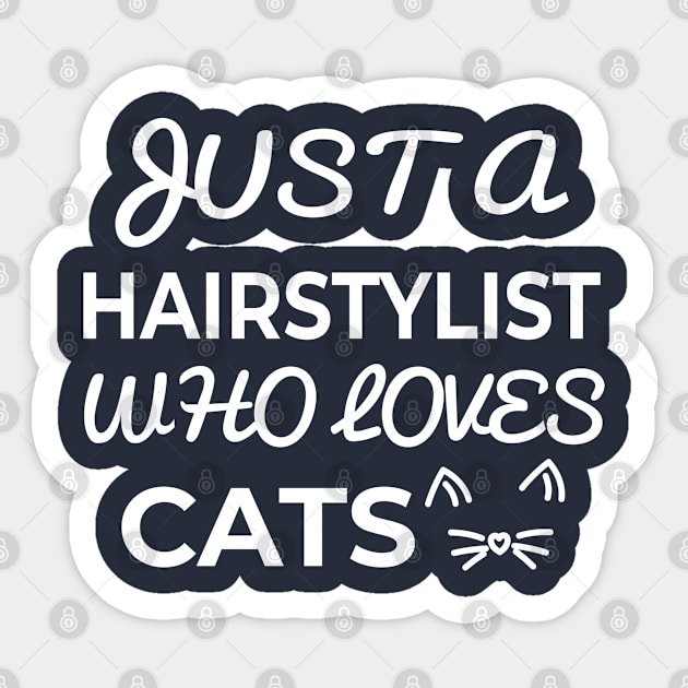 hairstylist cat owner Sticker by Elhisodesigns